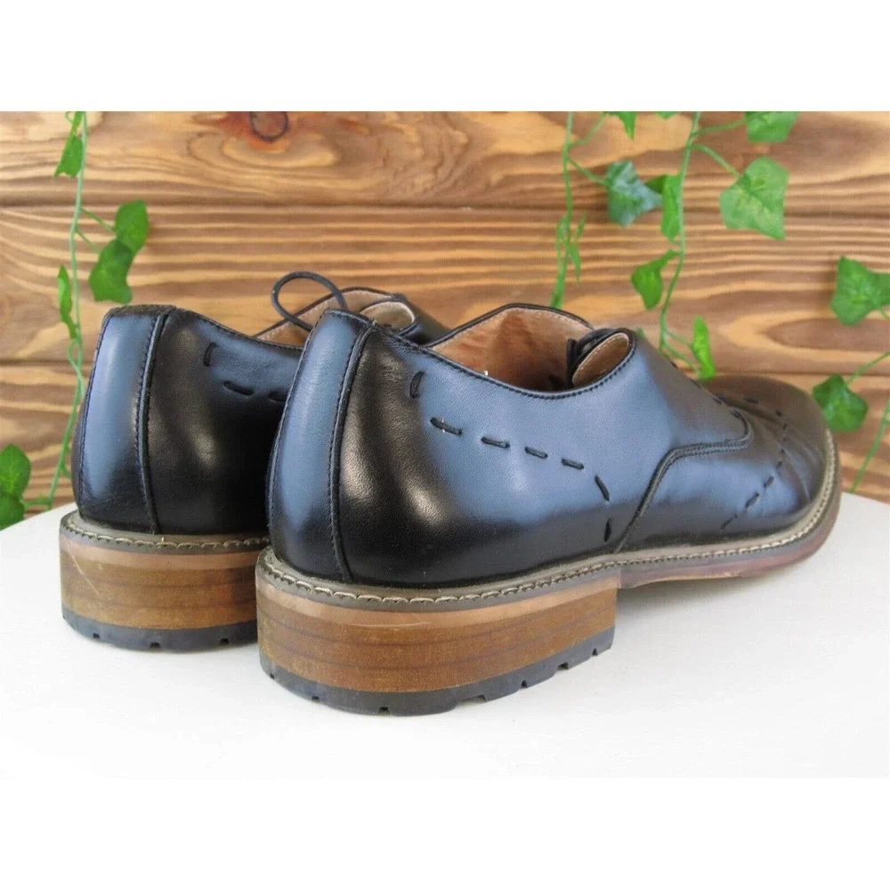 Zanzara Sz 10 Oxfords Black Leather Men‎ Lace Up JH390S20 Medium (D, M)